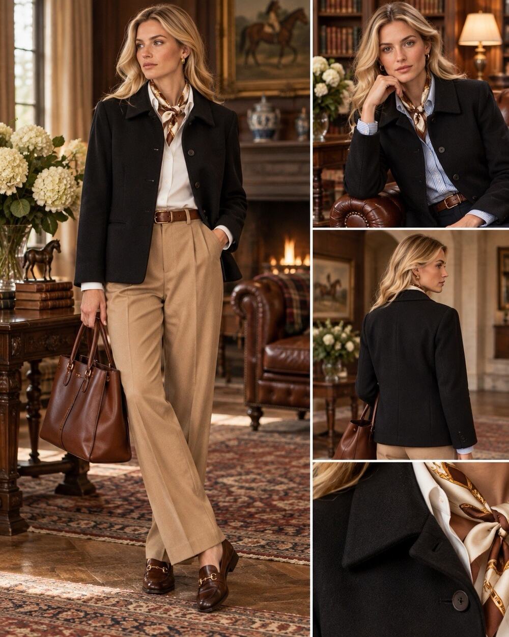 Pendleton Women’s Black Wool Jacket Petite 14 Button Front Collared Lined